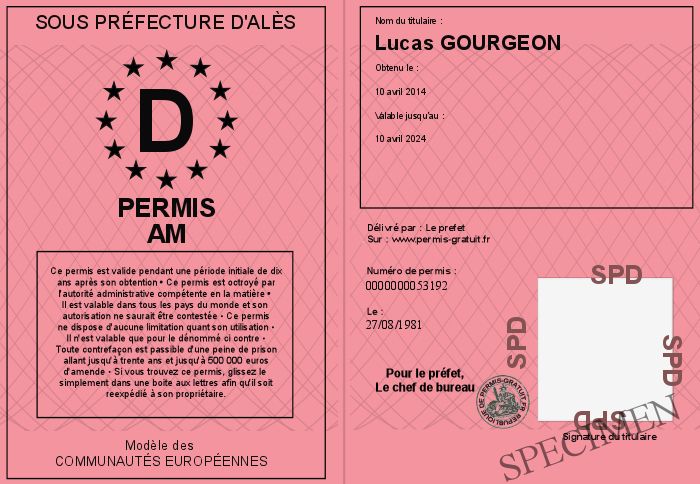 Permis De Conduire Catégorie Am Caractéristiques
