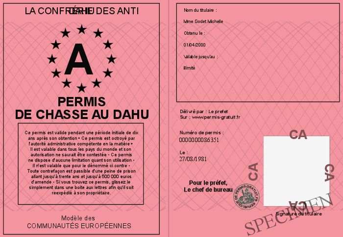 Permis De Chasse Au Dahu
