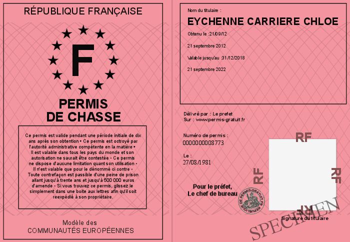 Permis-de-CHASSE Permis-de-CHASSE